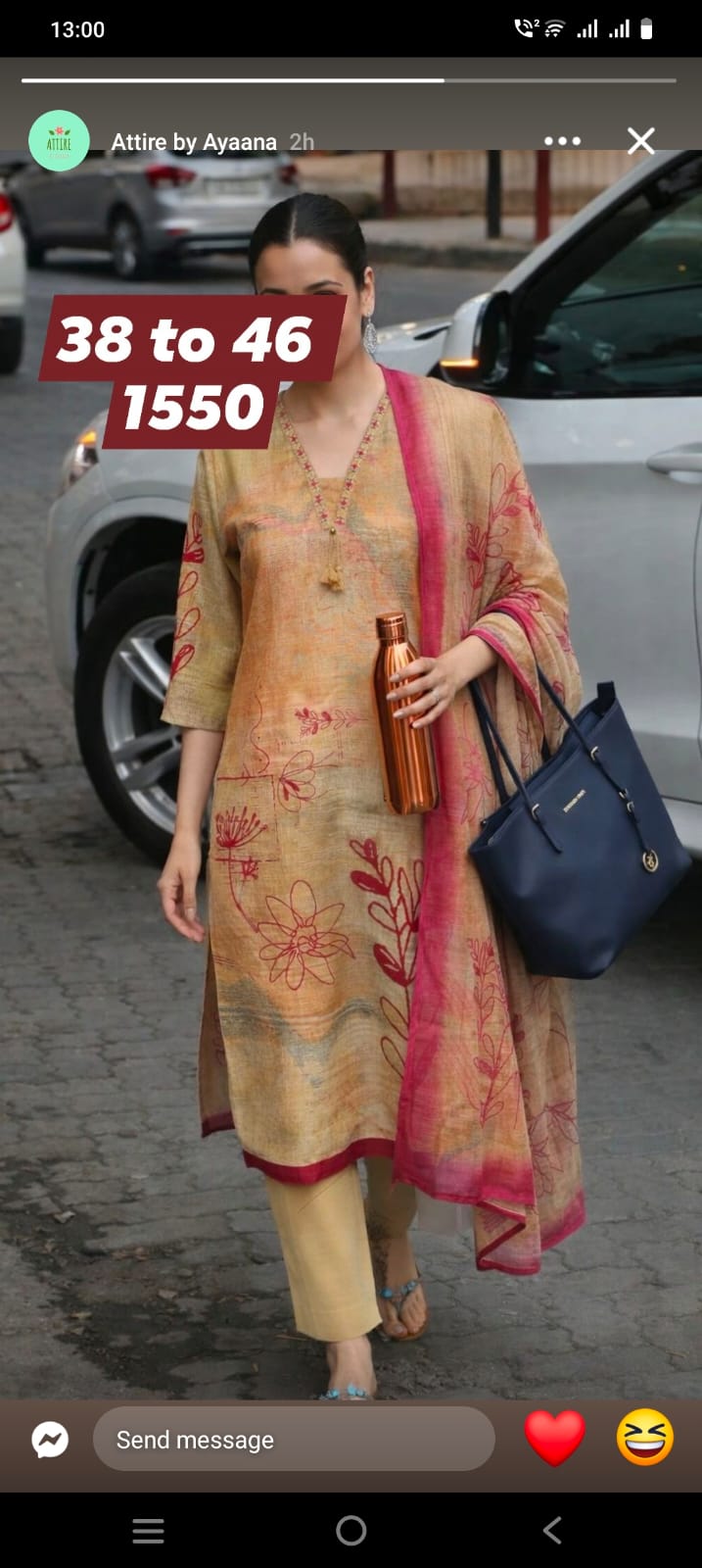 Pure linen placement print beautiful three piece set (B276) +(next week dispatch)