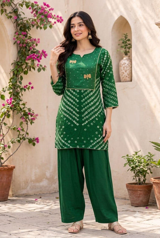 Muslin silk with lining paired with farshi salwar two piece cordset (C735)