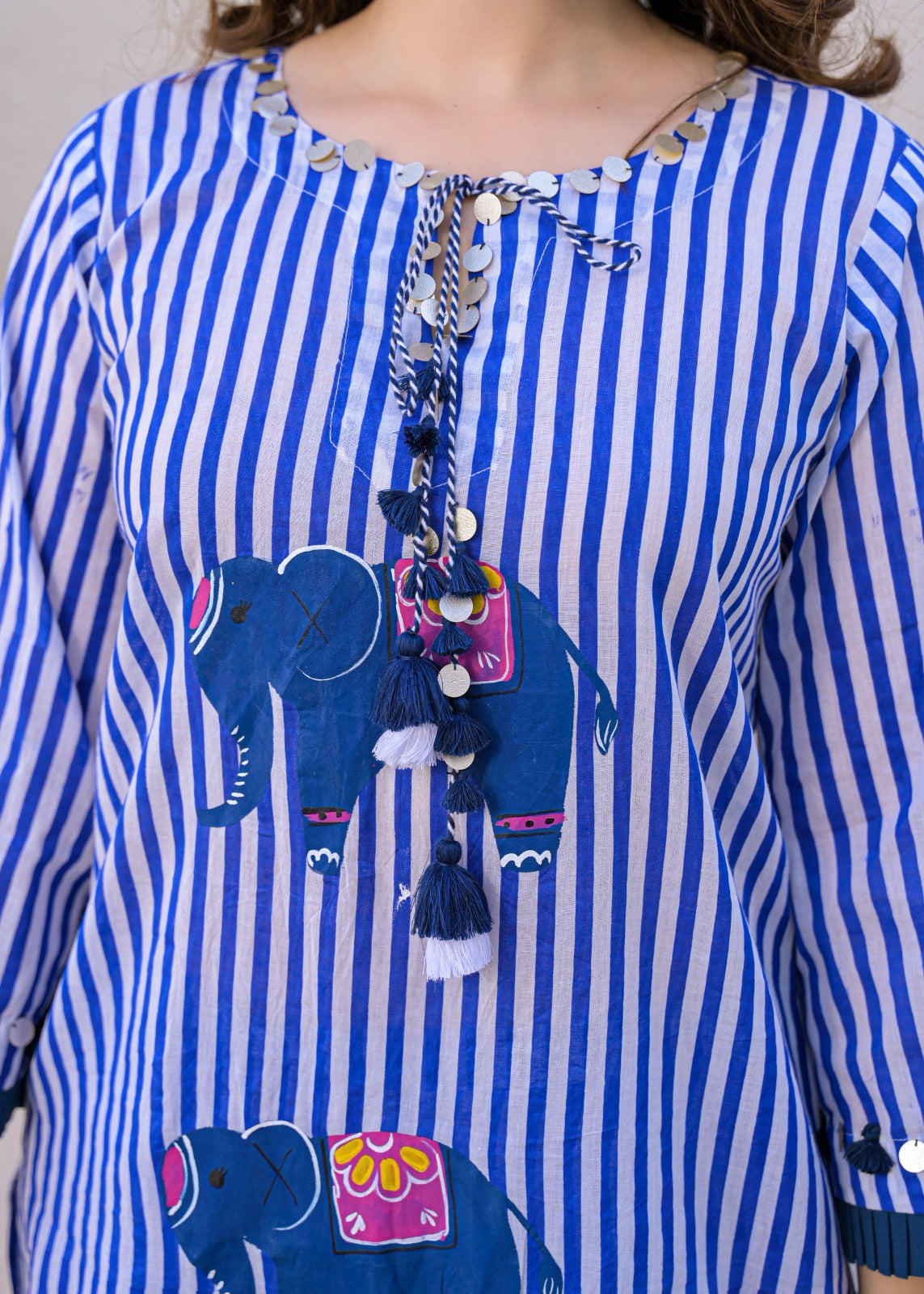Pure cotton with coin detailing smart two piece cordset (B926)