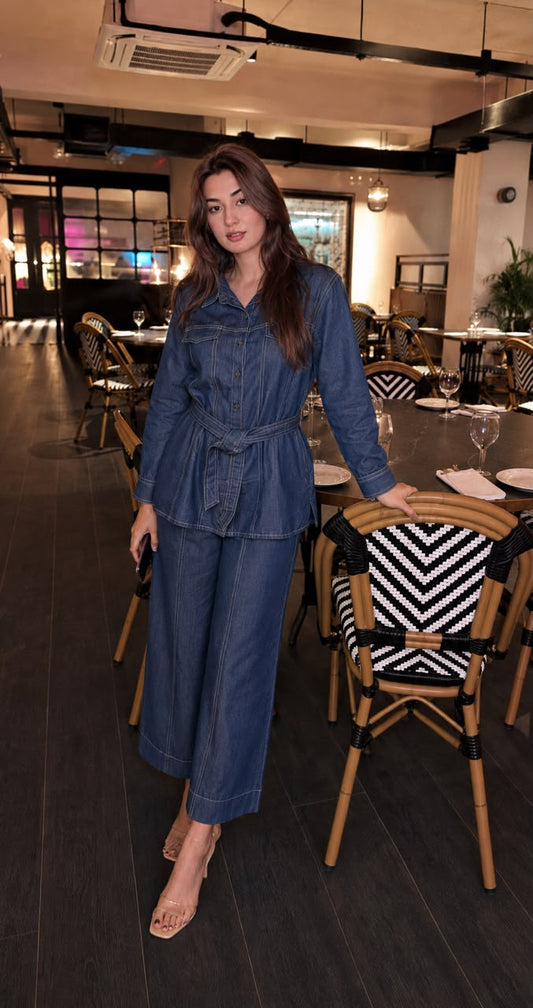 Smart denim two piece cordset (S169)