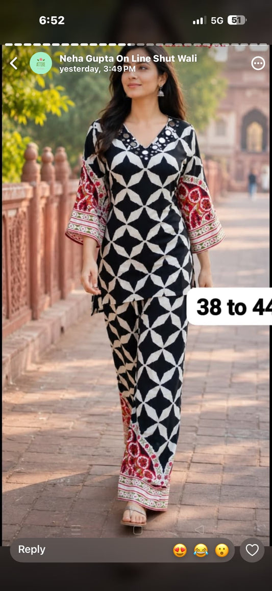 Cotton rayon smart two piece cordset (C360)