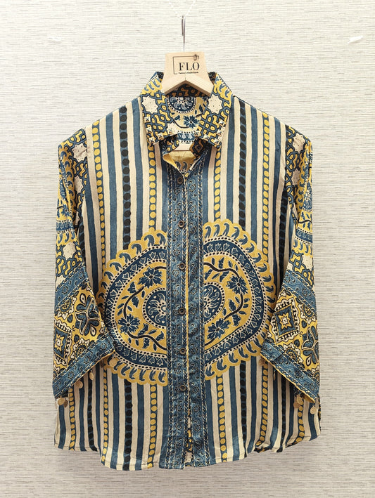 Pure crape smart shirt (C140)
