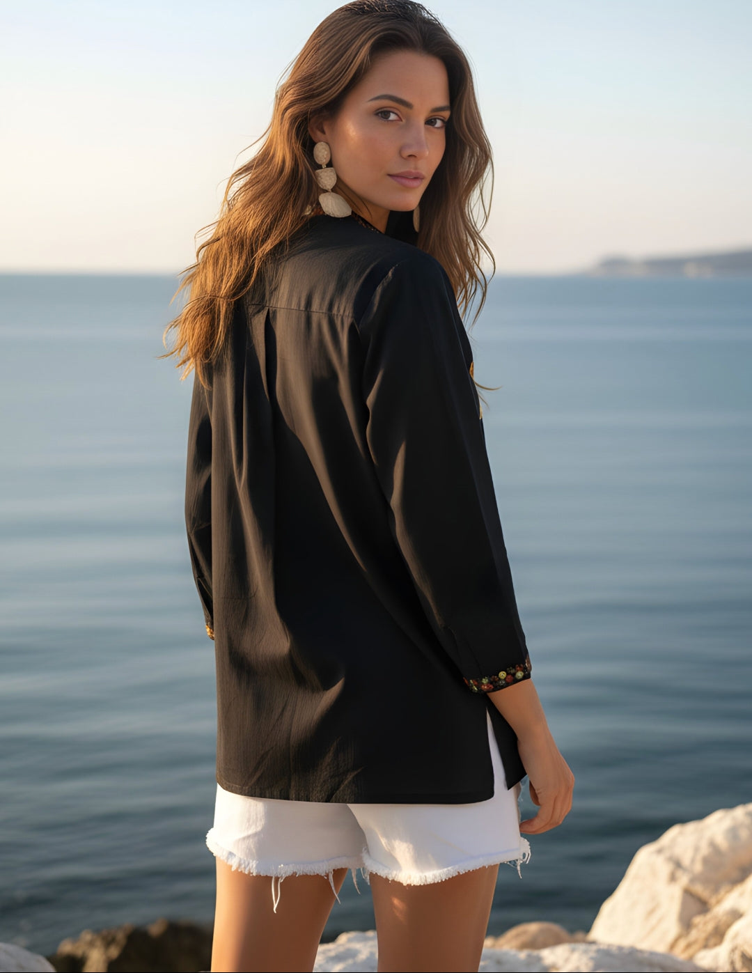 Smart embroidered top (C364)