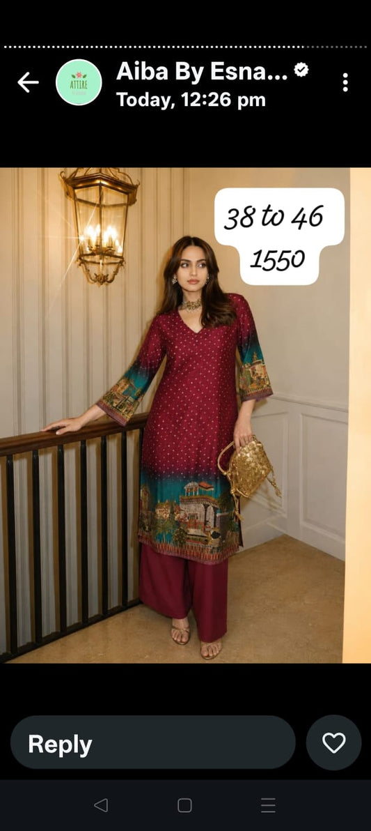 Pure muslin pichwai smart two piece set (B746) (next week dispatch)