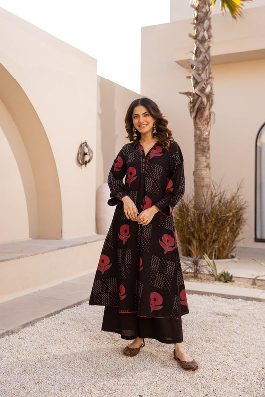 Stylish cotton modal two piece cordset (A1944)