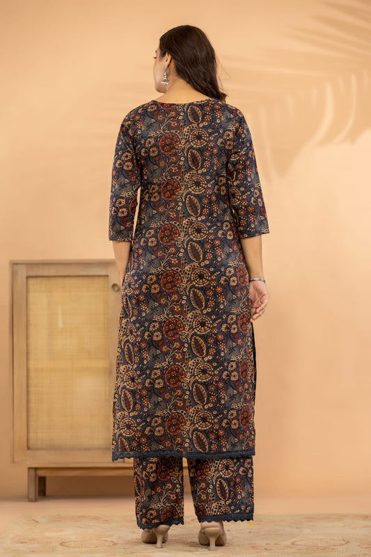 Pure cotton kalamkari two piece cordset (S145)
