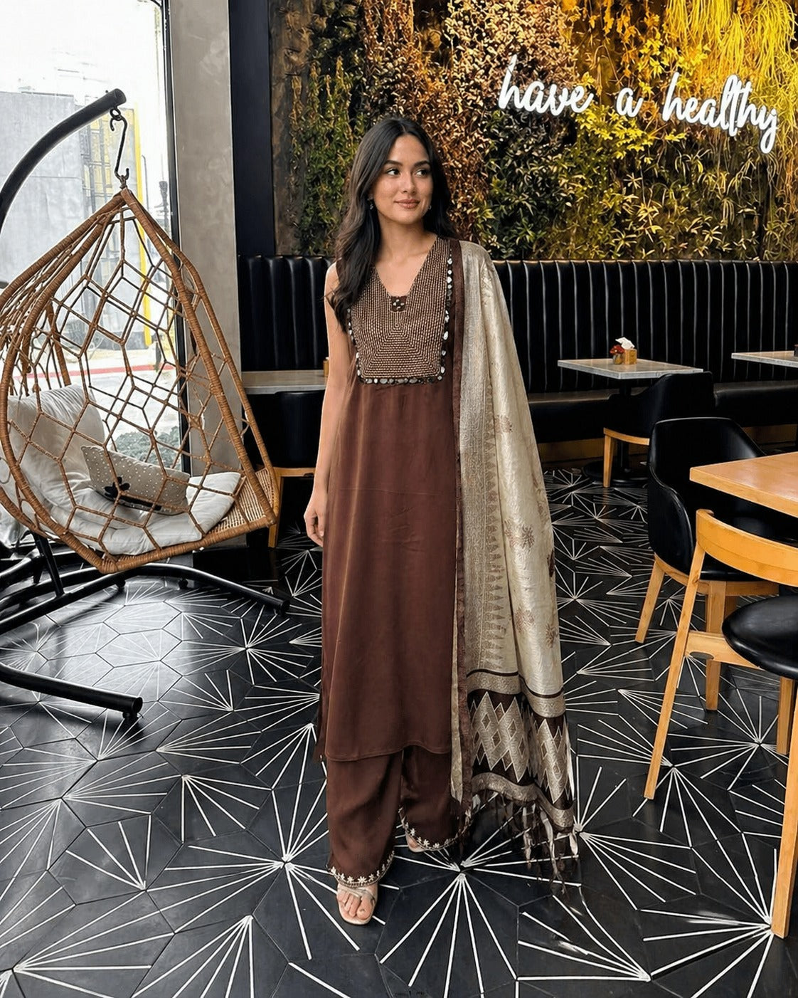 Cotton modal smart three piece set with optional sleeves (B671)