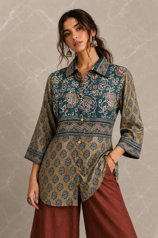 Crape smart shirt (B789)