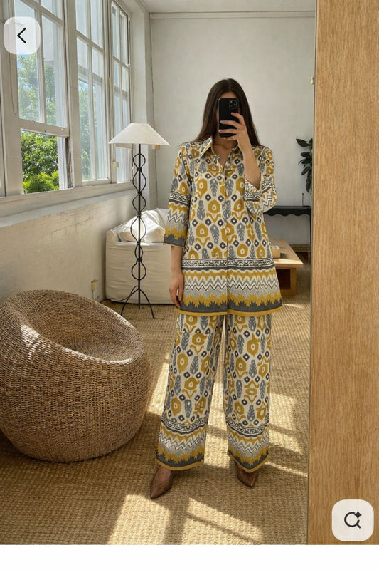 Pure viscose silk designer two piece cordset (A1674)