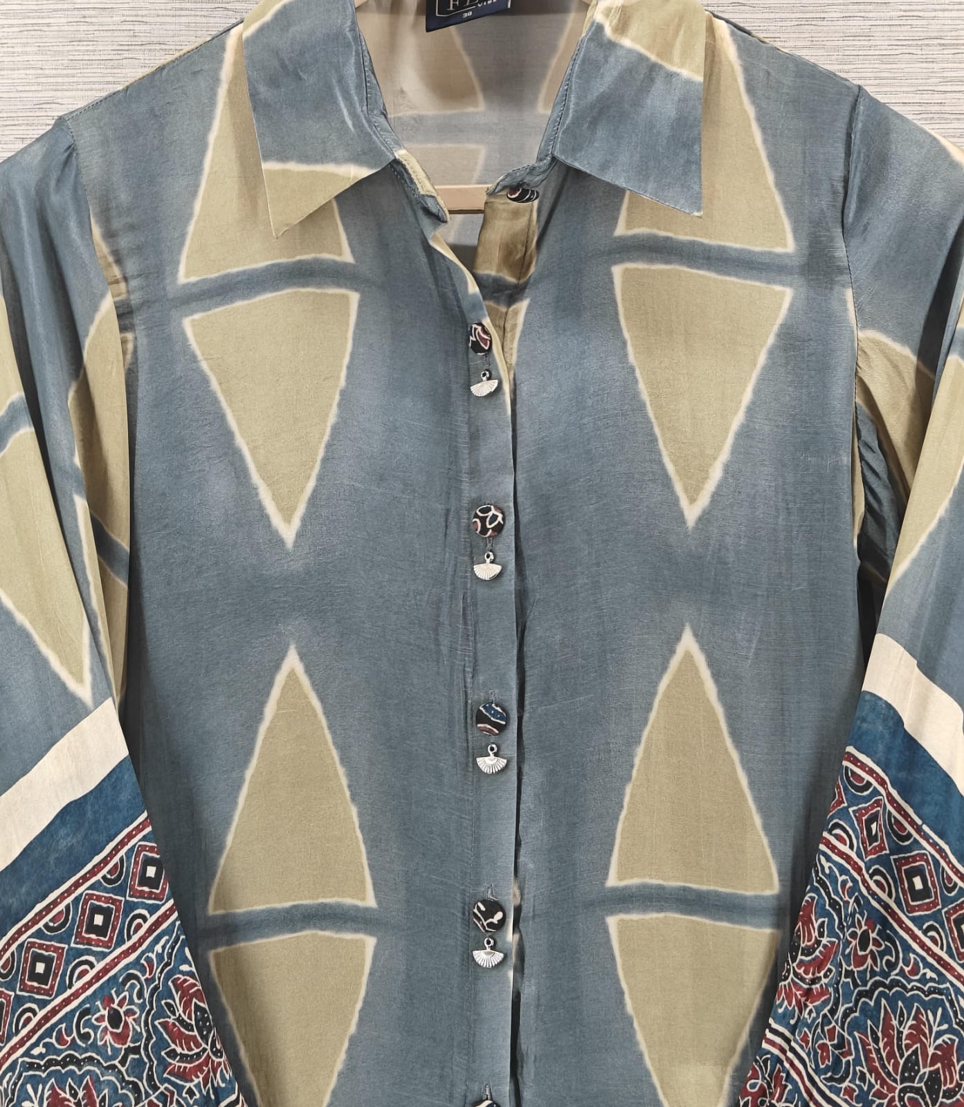 Pure crape smart shirt (C582)