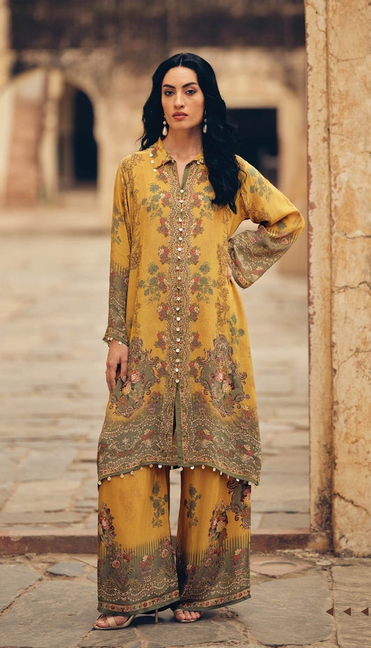 Pure crape digital print loose fit upto 46 size (B556) (Top length 38 inch)