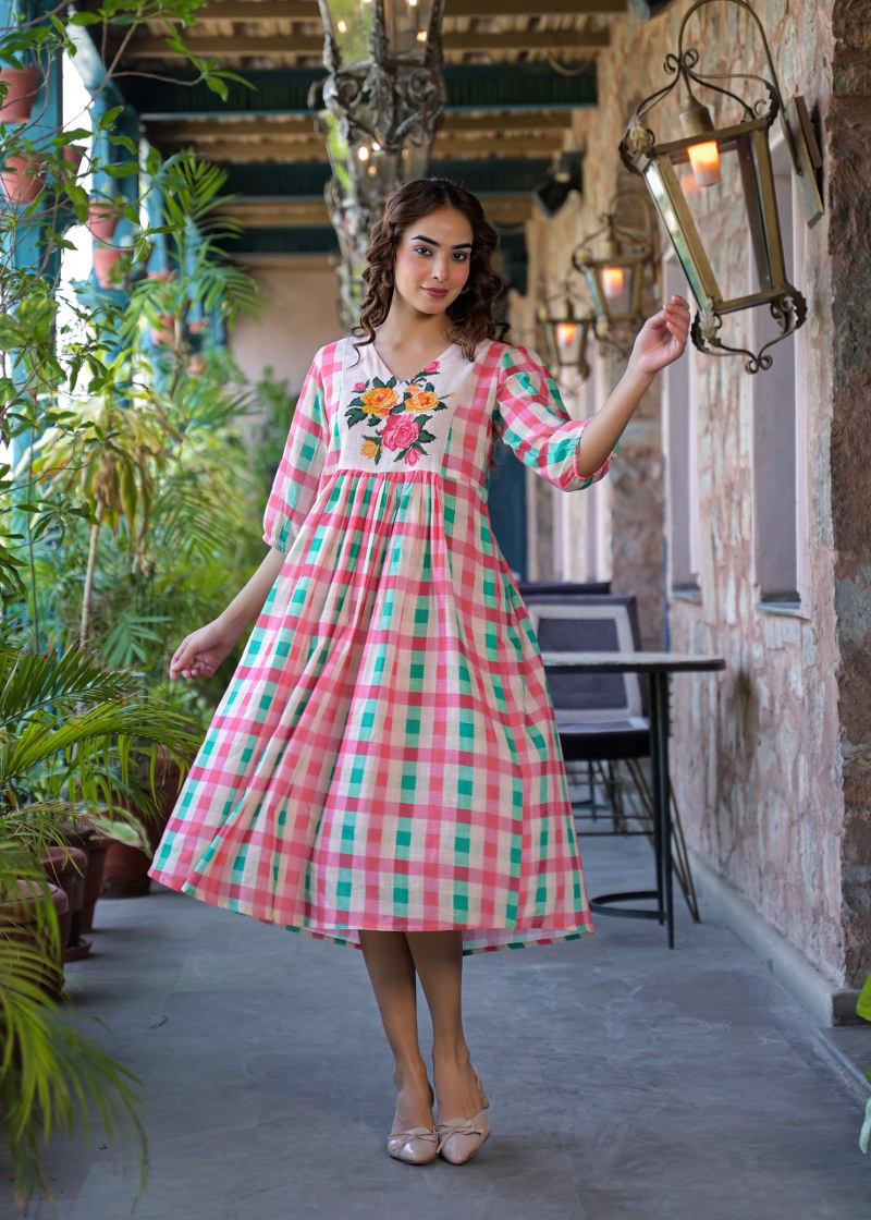 Linen one piece dress (B739)